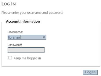 User Login Input Box